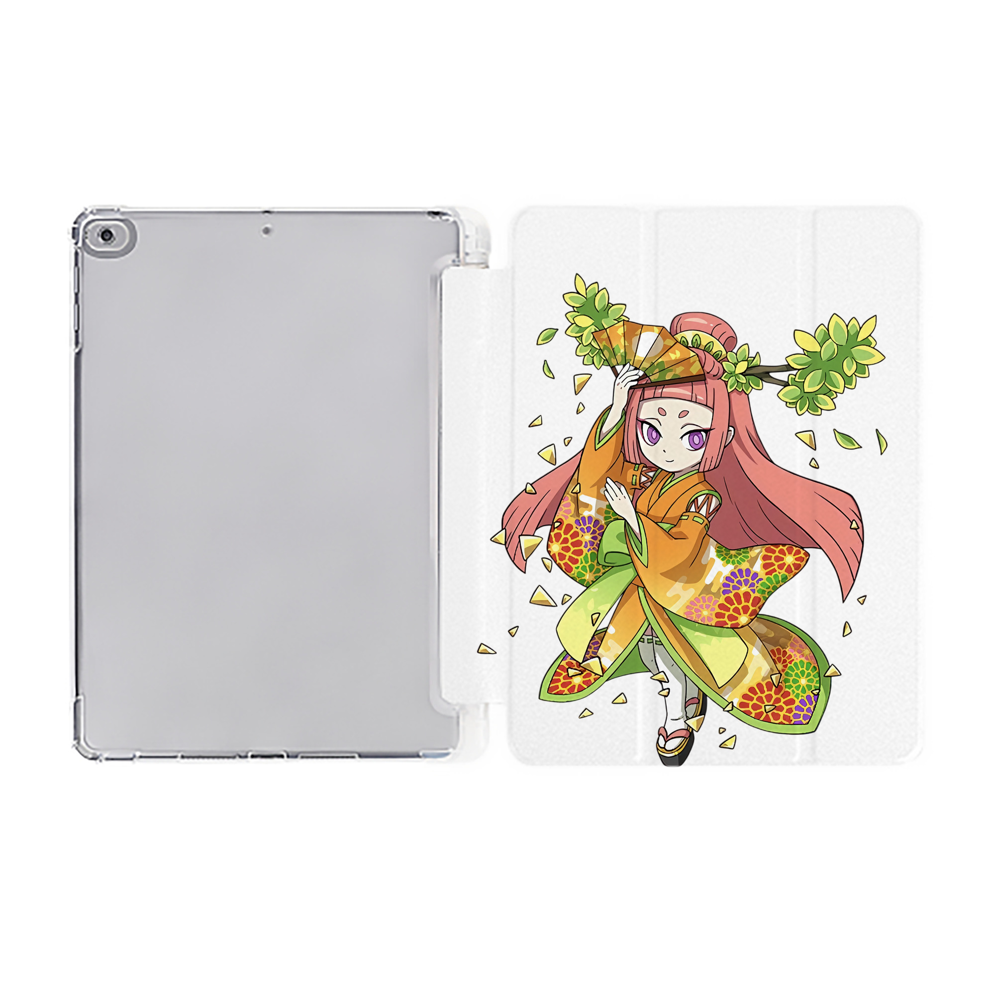 （画像用） 妖怪ウォッチ Yo-kai Watch IPad ケース ペン収納付き 三つ折りスタンド PUレザー×シリコン 対応機種9.5/10.5/10.9インチ